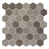 Daltile Limestone 2" Hexagon Mosaic 12" x 13" Moselle Gris