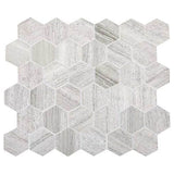 Daltile Limestone 2" Hexagon Chenille White