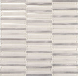 Daltile Fanfare Lucent Skies 12" X 12" Stacked Mosaic Celestial Winter