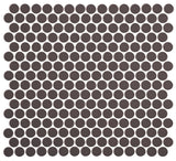 Daltile Retro Rounds 1" X 1" Glossy Saddle Brown