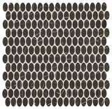 Daltile Fanfare Statuette 12" X 12" Oval Mosaic Night Shade