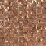 Daltile Anthology 1" X 1" 3D Block Copper