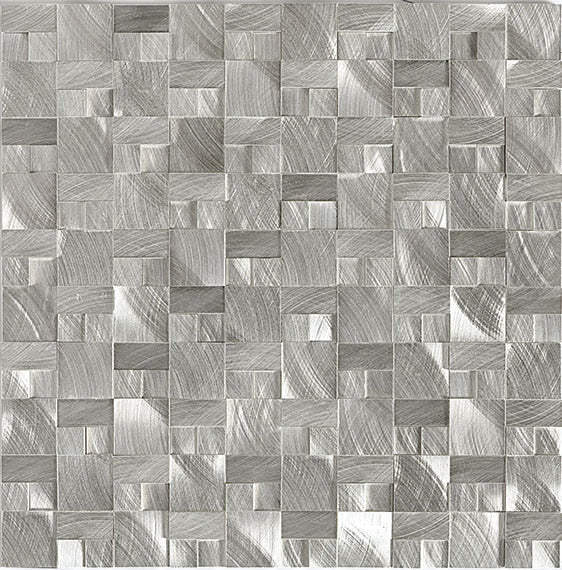 Daltile Anthology 1" X 1" 3D Block Steel