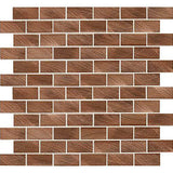 Daltile Anthology 1" X 2" 3D Brick Joint Copper