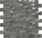 Daltile Anthology 1" X 2" 3D Brick Joint Gunmetal
