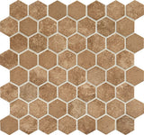Daltile Fanfare Vintage Hex 12" X 12" Hexagon Mosaic Legacy Sepia