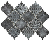 Daltile Vintage Metals 4" Arabesque Whitewash Iron