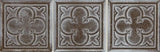 Daltile Vintage Metals 4" X 4" Deco Clover Whitewash Classic Bronze