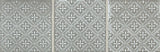 Daltile Vintage Metals 4" X 4" Deco Flower Whitewash Titanium