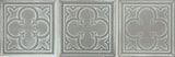 Daltile Vintage Metals 4" X 4" Deco Clover Whitewash Titanium