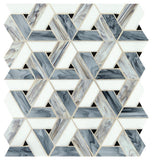 Daltile Fanfare 1" X 3" Trapezoid Mosaic Spectra Blue