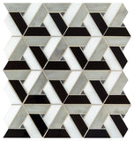 Daltile Fanfare 1" X 3" Trapezoid Mosaic Twilight