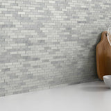 Emser Link 12"x18" Linear Mosaic 2"x5" White