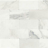 Daltile Marble 3" X 6" Tumbled First Snow Eleg