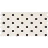 Daltile Keystones 12" X 21" Hexagon Arctic White/Black