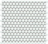 Emser Influence 11"x12" Penny Round Mosaic 1"x1" Polished White