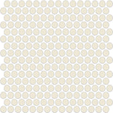 Daltile Color Wheel Mosaic 13'' X 11'' Penny Glossy Biscuit