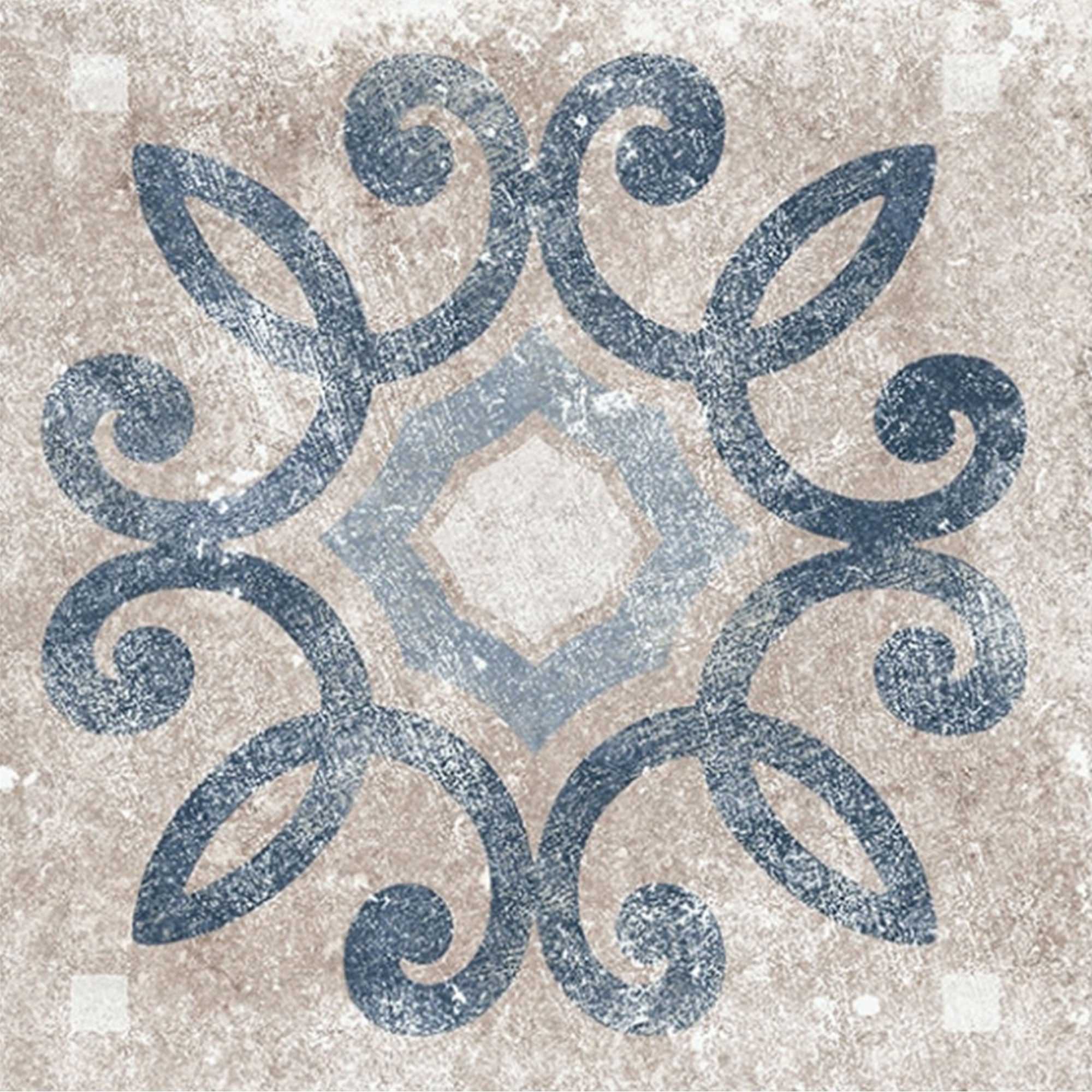 Marazzi Creativo 12" X 12" Deco Lucca Blue