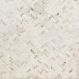 MS International Decorative Mosaic 12" x 12" Herringbone 1" x 2" Arabescato Venato White