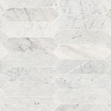 MS International Natural Stone Marble 3" x 12" Picket Honed Carrara White
