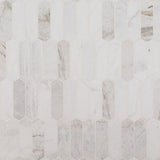MS International Decorative Mosaic 12" x 12" Picket Arabescato Venato White