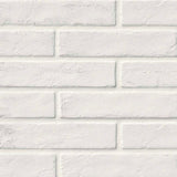 MS International Brickstone 2" x 10" Brick Matte White