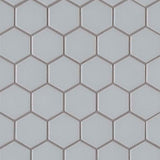 MS International Domino 12" x 12" Hexagon 2" Gray