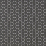 MS International Domino 12" x 12" Penny Round Matte Nero