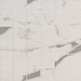MS International Essentials 2" x 2" Mosaic Matte White Vena