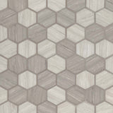 MS International Decorative Mosaic 12" x 12" Hexagon 2" Silva Oak