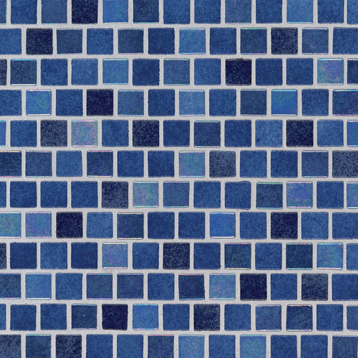 MS International Decorative Mosaic 12" x 12" Penny Square 1" x 1" Hawaiian Blue