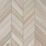 MS International Havenwood 12" x 15" Chevron Mosaic Matte Dove