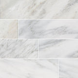 MS International Natural Stone Marble 6" x 24"  Arabescato Carrara