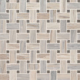 MS International Decorative Mosaic 12" x 12" Basketweave Angora