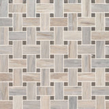 MS International Decorative Mosaic 12" x 12" Basketweave Angora