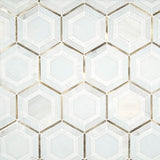 MS International Decorative Mosaic 12" x 12" Hexagon Medici Gold