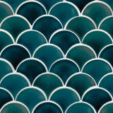 MS International Decorative Mosaic 12" x 12" Scallop Azul