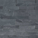 MS International Decorative Mosaic 6" x 22" Veneer Peel and Stick Midnight Ash