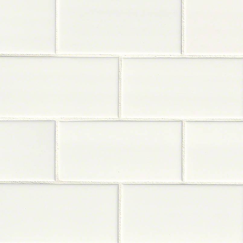 MS International Domino 12" x 12" Subway 3" x 6" White