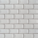 MS International Domino 12" x 12" Inverted Beveled 3" x 6" Gray