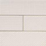 MS International Urbano 12" x 12" 3D MIX 4" x 12" Glossy Crema
