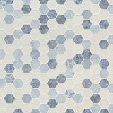 MS International Decorative Mosaic 12" x 12" Hexagon Vista Azul
