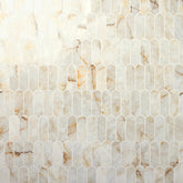 Marazzi Editorial 2" x 5" Fish Scale Mosiac 10" x 11" Polished Wintour Ivory