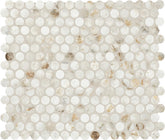 Marazzi Editorial 0.75" x 0.75" Penny Round Mosiac 11" x 13" Mixed Wintour Ivory