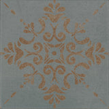 Marazzi Moroccan Concrete 8" X 8" Deco Aziza - Blue Gray