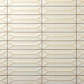 Marazzi Terramater 3.5" x 15" Wave Crest Glossy Vanilla