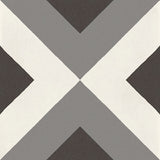 Marazzi D Segni 8" X 8" Deco Double Diamond Smoke Blend