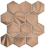 Marazzi Geometal 3" X 3" Hexagon Bronze