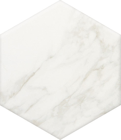Marazzi Marble Obsession 8" Hexagon Arabescato