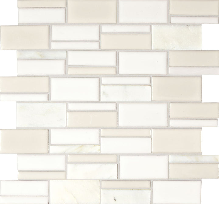 Marazzi MidPark Mosaics 3" Rectangle Random Cloud